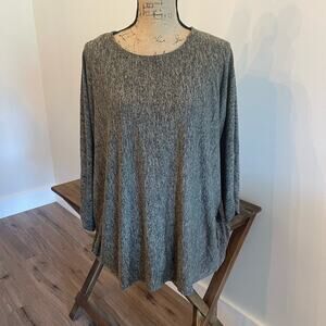 Workshop Republic Green and Black 3/4 Sleeve Shirt Size 3X